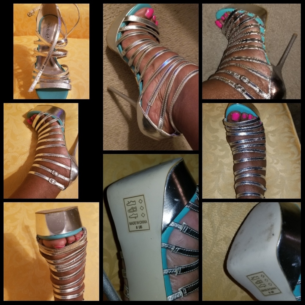 Shoedazzel heels. Like new. Worn once to a weddin.